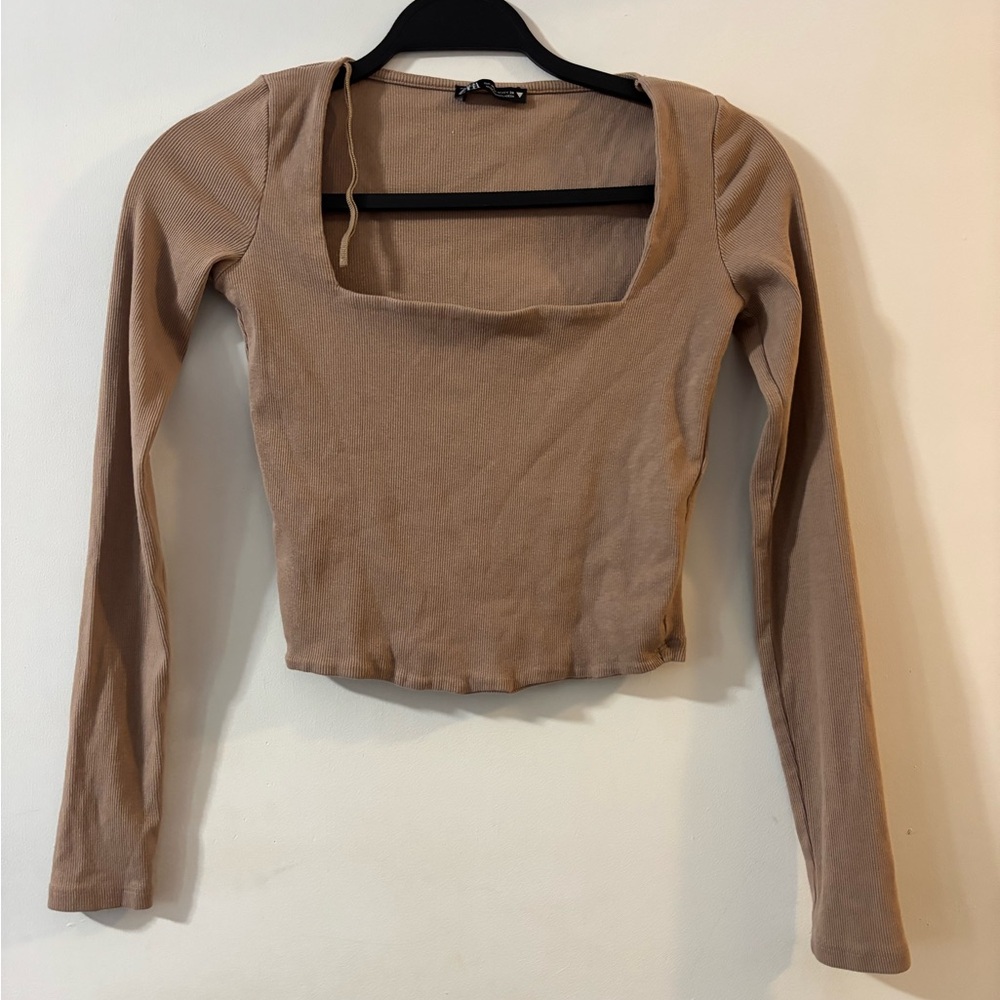 Zara squared neck long sleeve